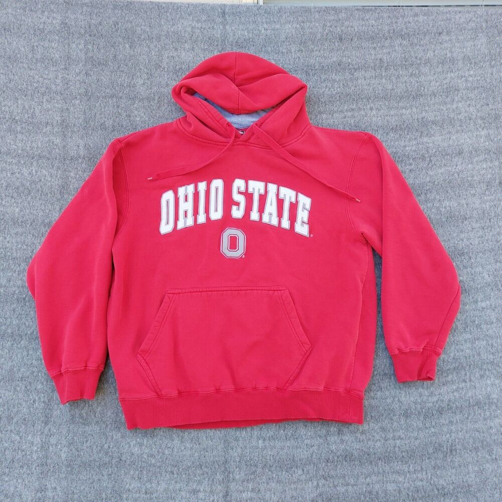 Colosseum Ohio State Buckeyes Hoodie Sweatshirt Men's Size Large Red Pockets